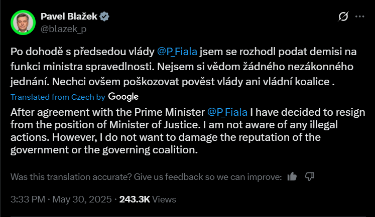 Dark Web Bitcoin Transaction is Causing Political Fallout in Czech Republic image 0