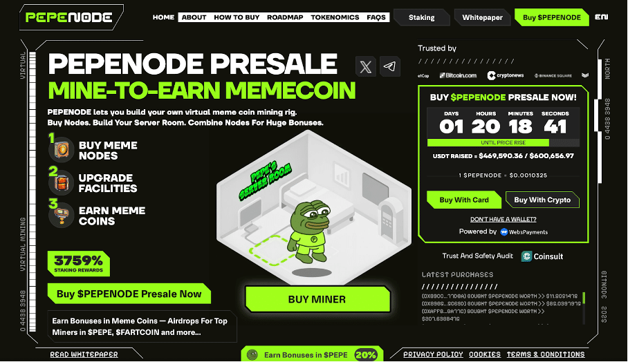Next Viral Crypto: Wie PepeNode (PEPENODE) das Meme Coin Mining neu erfindet image 4