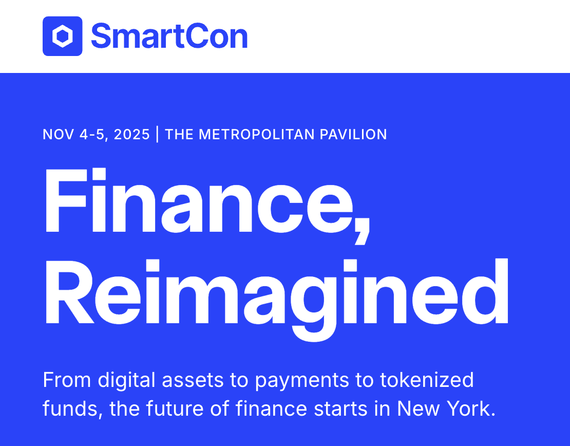 附直播链接：Chainlink 年度旗舰盛会 SmartCon 2025 将于 11 月 4 日在纽约拉开序幕