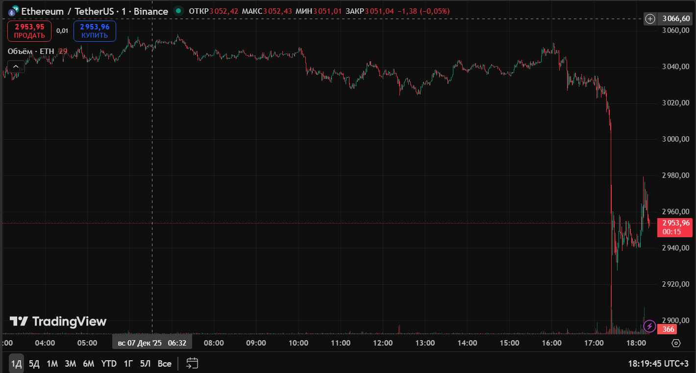 Биткоин ниже $89 000 и Ethereum по $2900: как рынок криптовалют завершил первую неделю декабря image 1