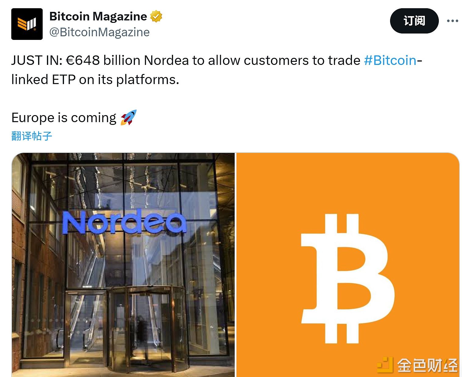 La banca nordica unita consentirà ai clienti di negoziare ETP collegati a bitcoin sulla sua piattaforma.