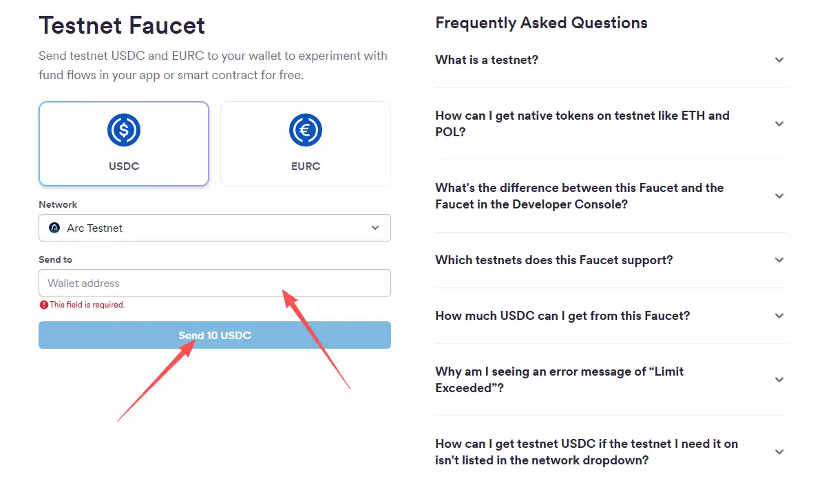 How to Participate in Circle's Native Chain Arc Testnet Interaction? image 2