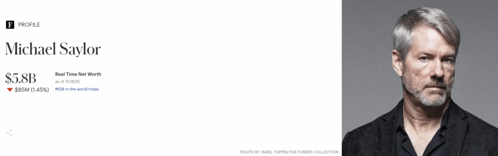 Майкл Сейлор потерял более $4B, поскольку акции MSTR упали на 52% за шесть месяцев image 0