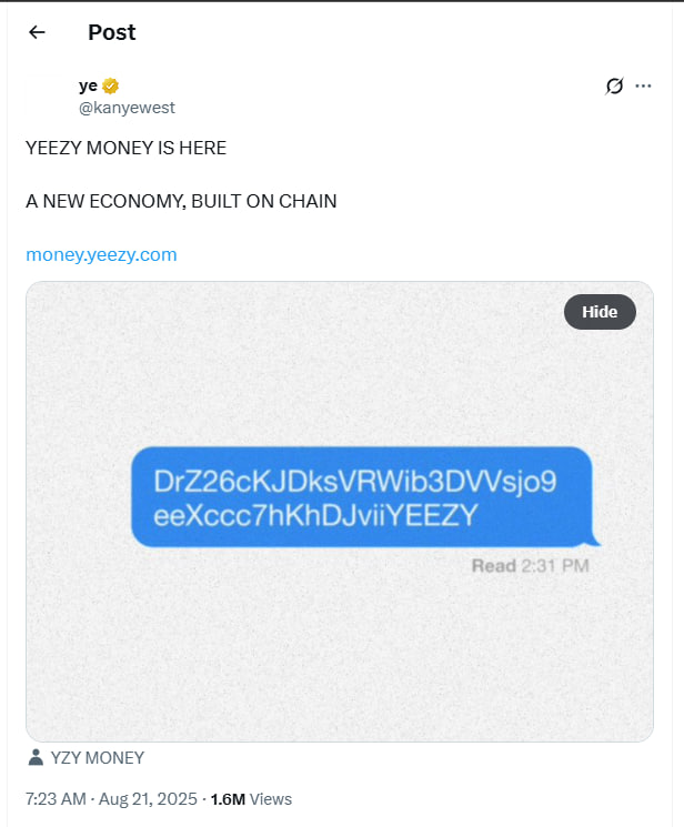 Onchain Analysis Suggests YZY Sniper Wallets May Be Linked to LIBRA, Allegedly Extracting $23M image 1