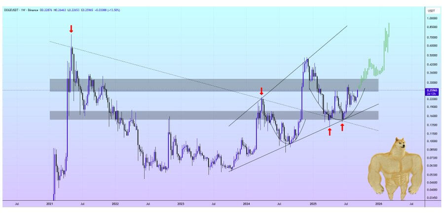 Maaaring Magpatuloy ang Rally ng Dogecoin Matapos Mabawi ang $0.240, Subok ang $0.250 Habang Tumataas ang Institutional Buying image 0