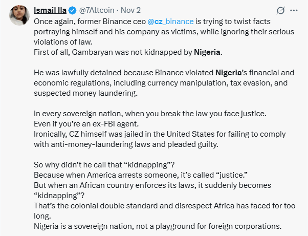 CZs ‘Entführungs’-Behauptung löst Empörung in Nigeria aus, Web3-Führer fordern Entschuldigung image 1