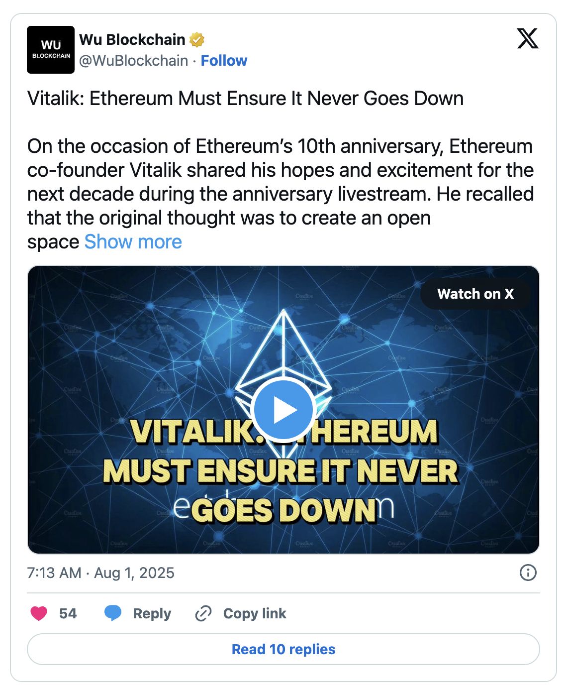 Vitalik Buterin Refuerza Ethereum para una Década de Operación Continua
