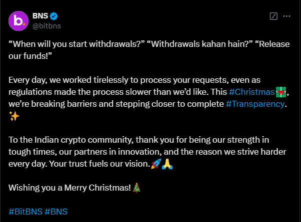 BitBNS Resumes Withdrawals After Two Years of Controversy image 1