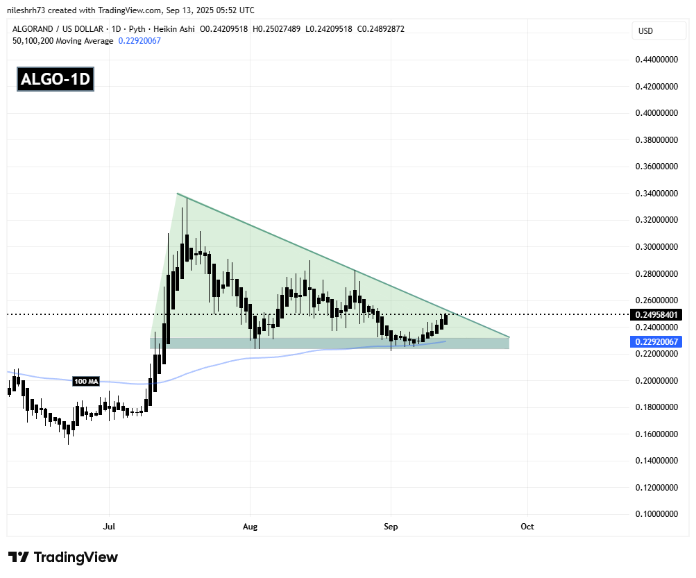 Is Algorand (ALGO) Poised for a Breakout? Key Pattern Formation Suggests So! image 1