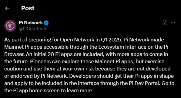 Pi Network introduces 20 Apps ahead of Mainnet launch in 2025 image 0