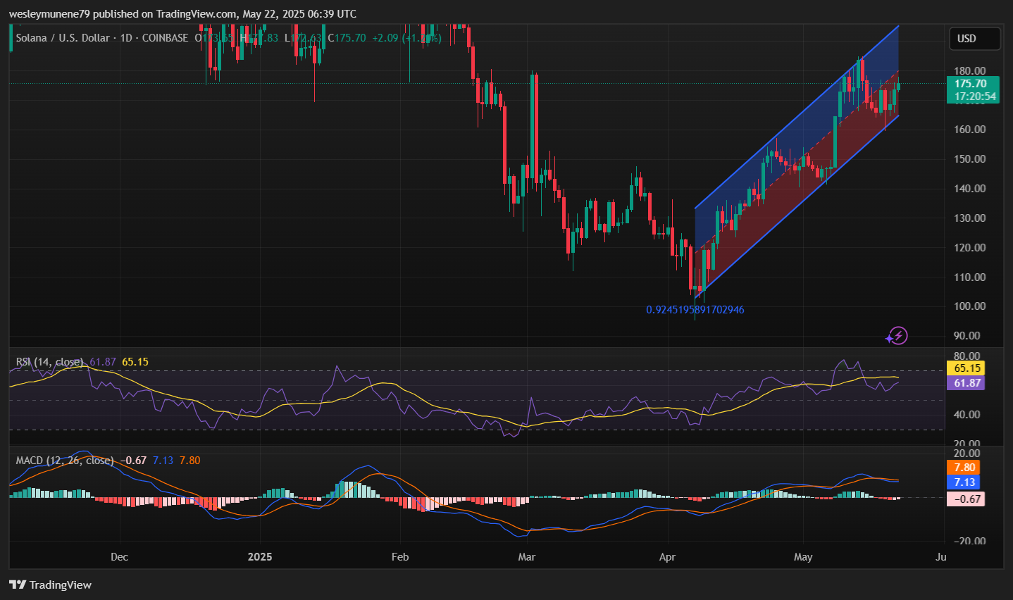 Solana’s Volume Surge and $176 Price Mark Paint a Bullish Picture—But There’s a Catch image 1