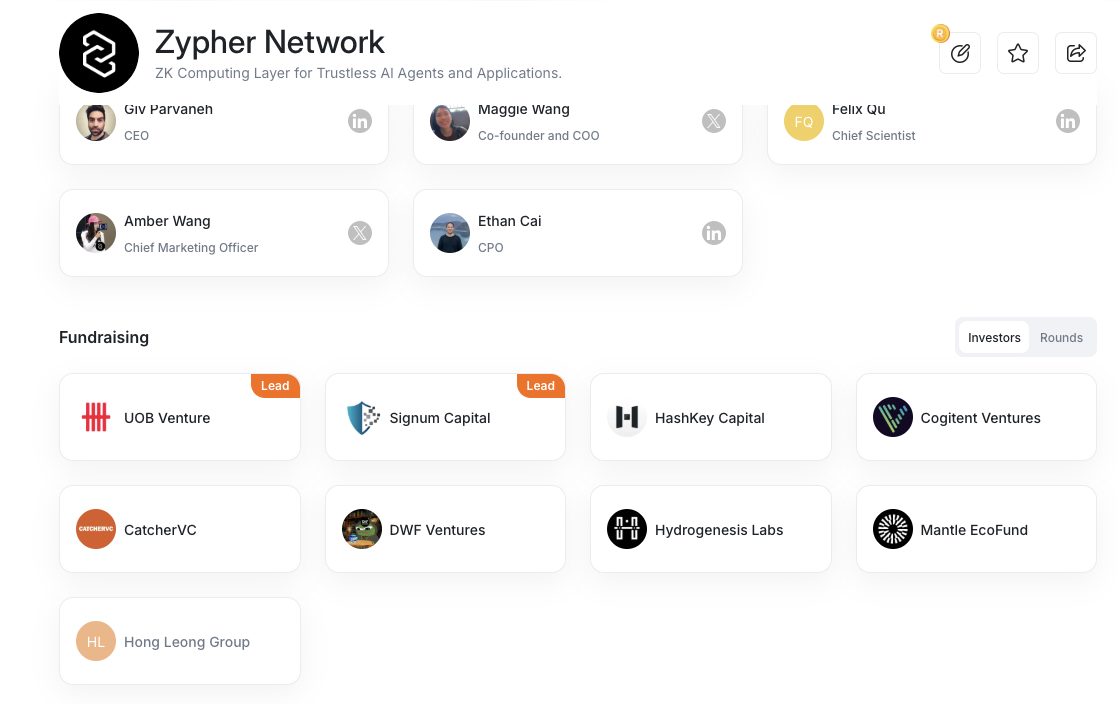 Web3 AI 信任平台 Zypher Network 获 700 万美元融资，生态即将启动，如何参与？ image 0