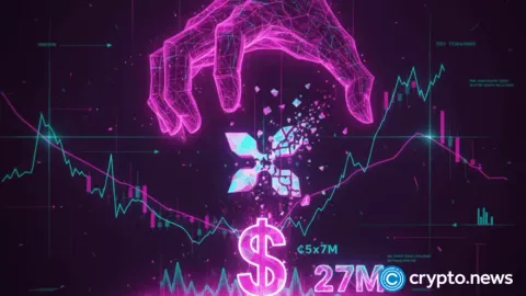 Trader bets $27 million against XRP with heavy leverage