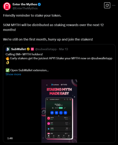 MYTH Staking Goes Live on Mythos Chain with Big Rewards