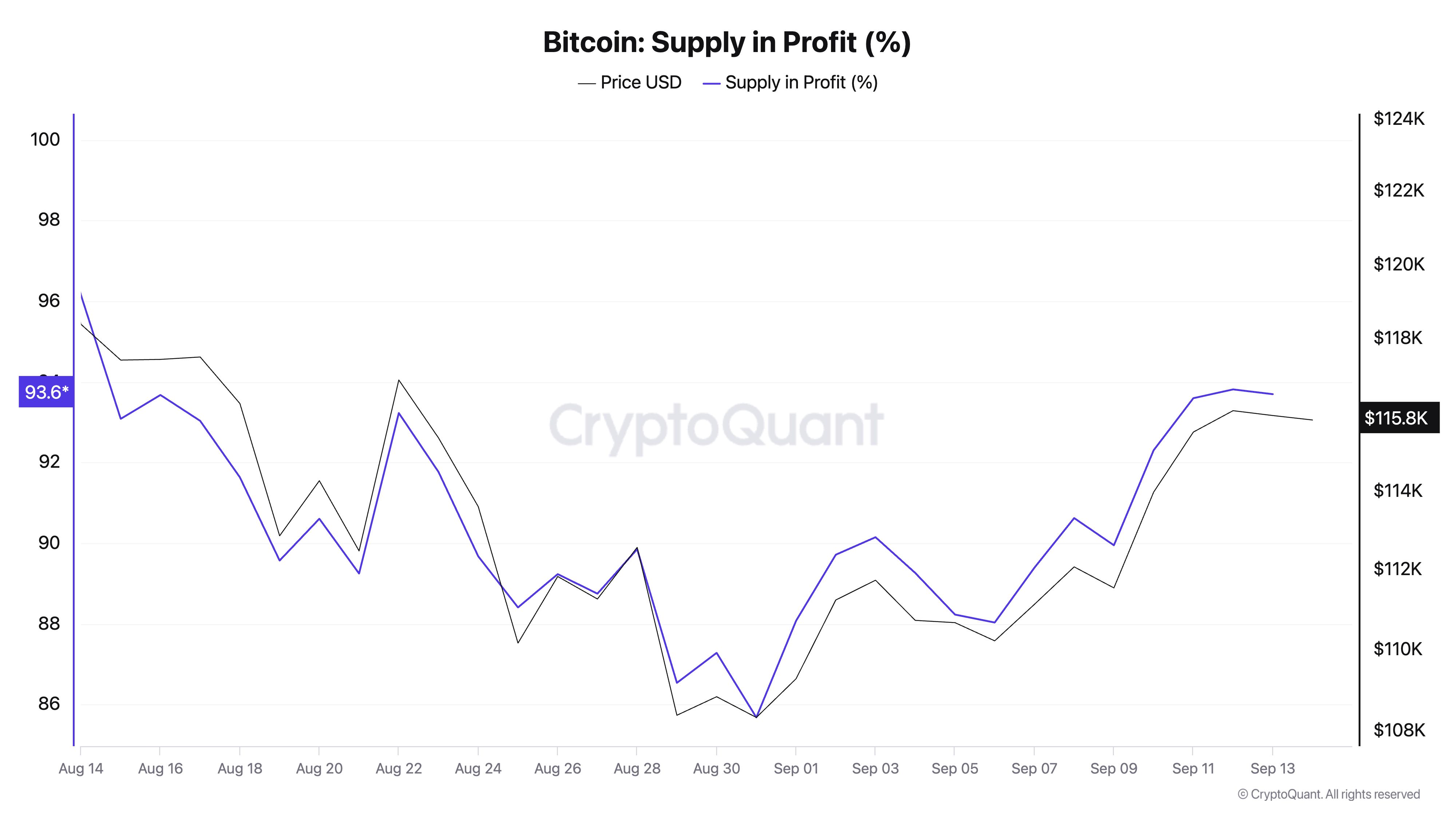 Bitcoin se detiene en $115,000, pero la actividad en cadena indica que “no será por mucho tiempo” image 1