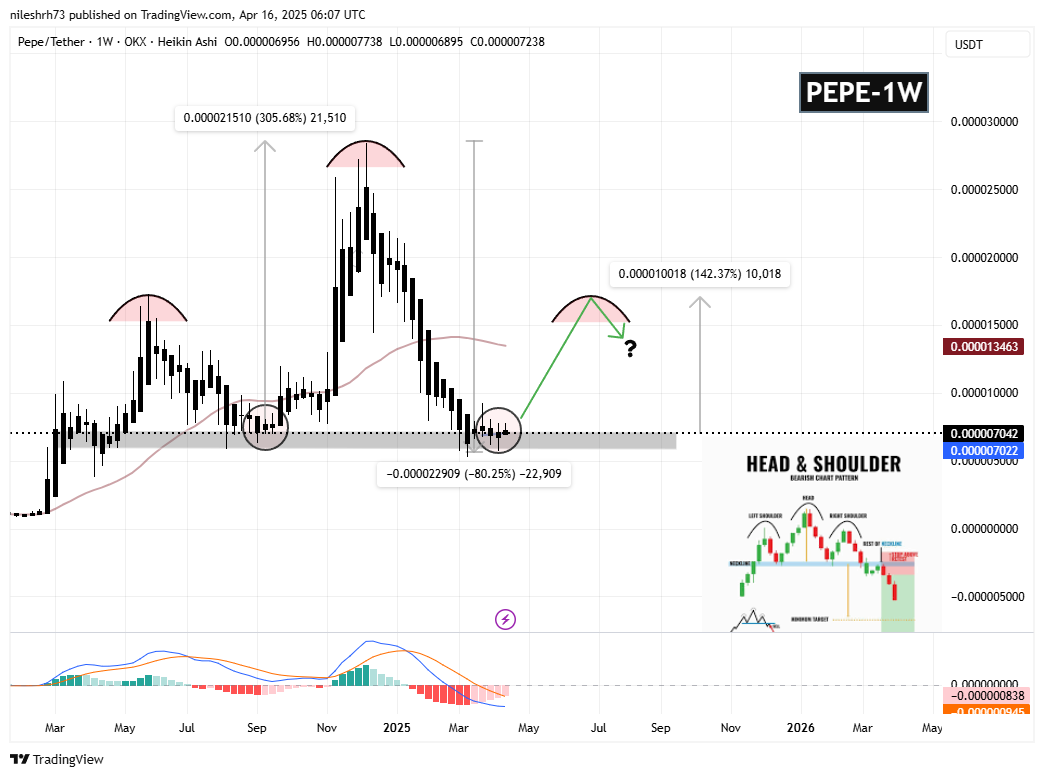 PEPE Sees Major Whale Accumulation – Reversal Hopes Rise with Head & Shoulders Formation image 2
