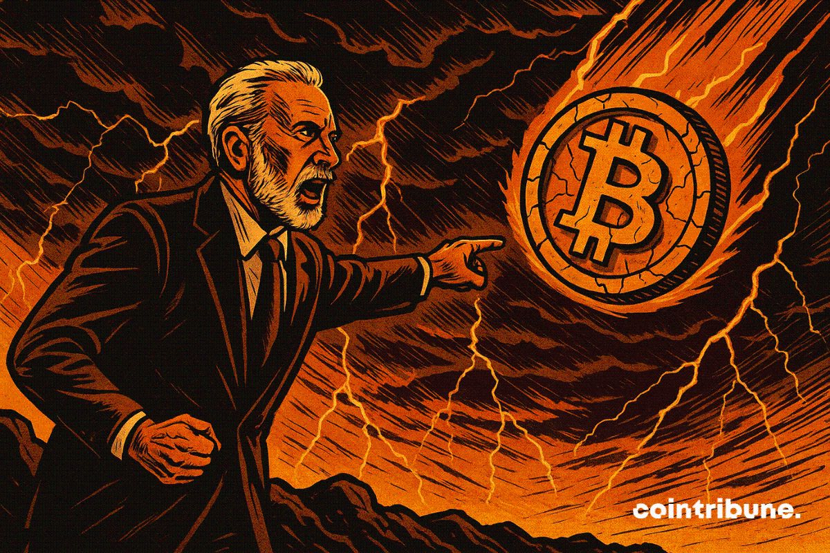 Bitcoin perd 32 % contre l'or, Schiff prédit un effondrement