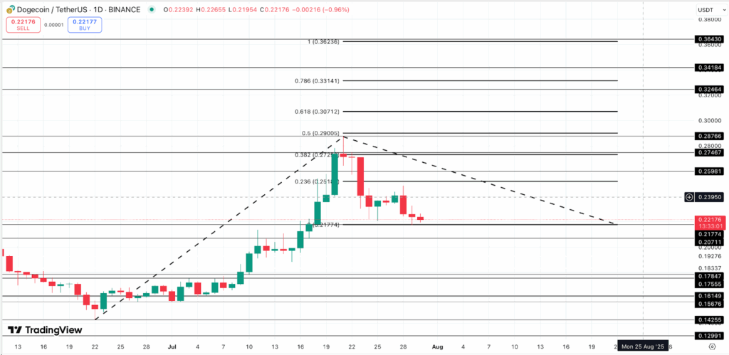 تدفقات DOGE الخارجة ترتفع: هل يلوح في الأفق ارتفاع سعر الدوجكوين بنسبة 35%؟ image 4