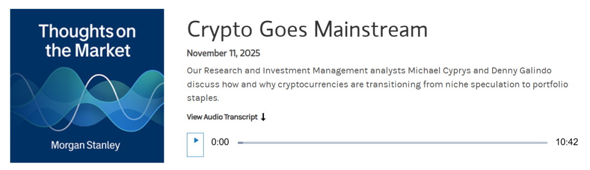 Morgan Stanley rät Bitcoin-Anlegern: Jetzt Kasse machen und Gewinne mitnehmen