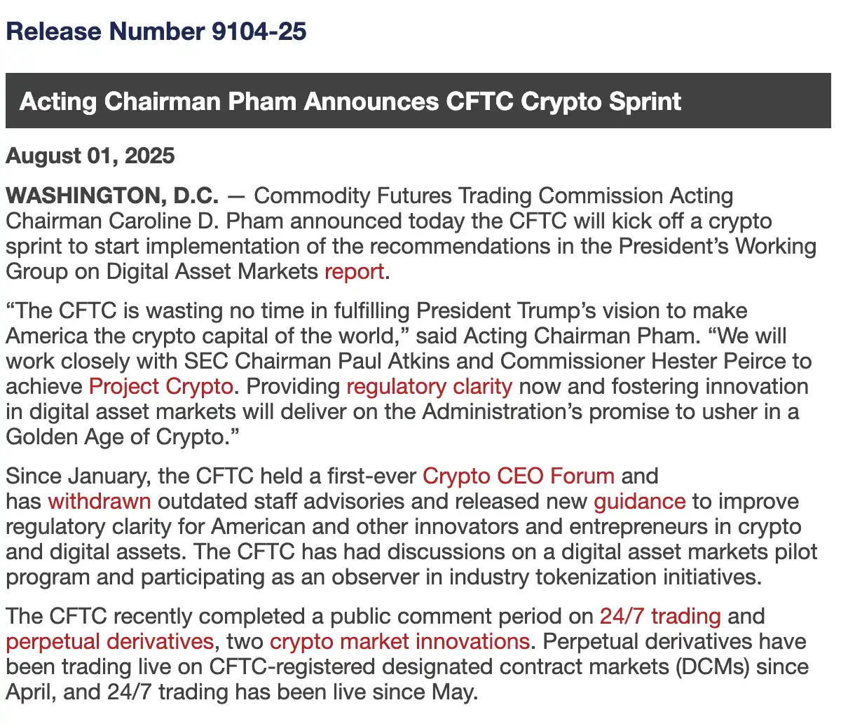 CFTC发起「加密冲刺」，为现货加密资产打开合规通道 image 0