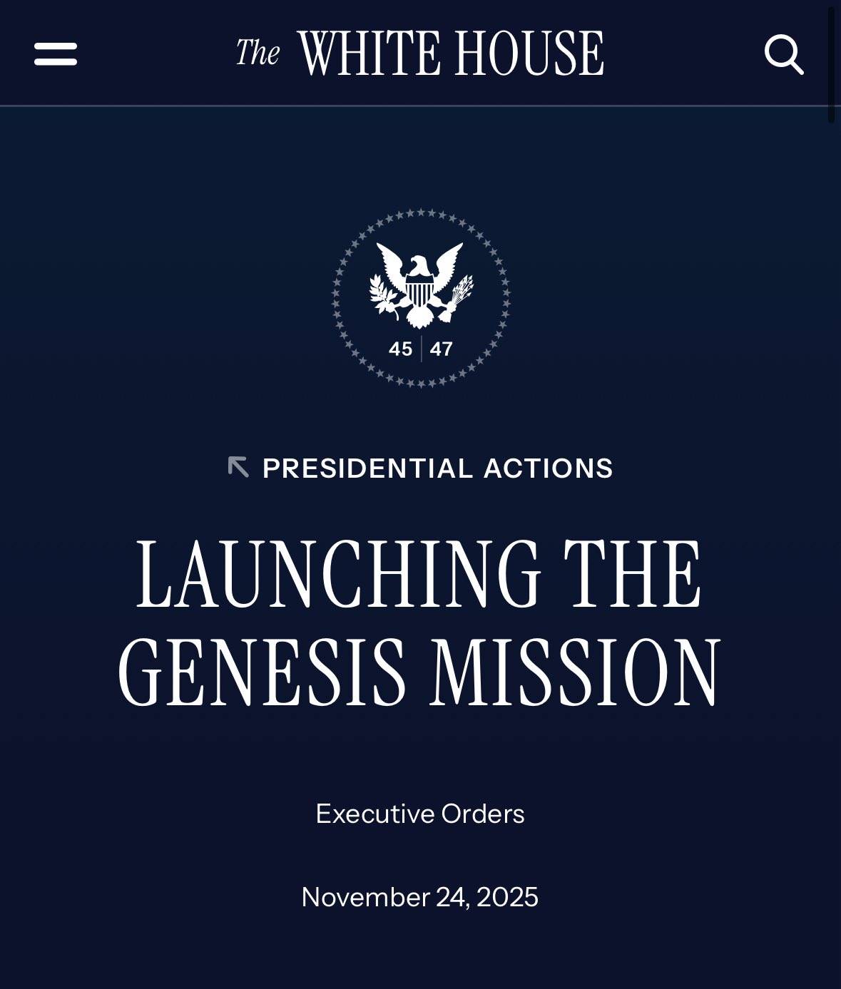 解读白宫最新“创世纪计划”：用 AI 重塑美国科研体系