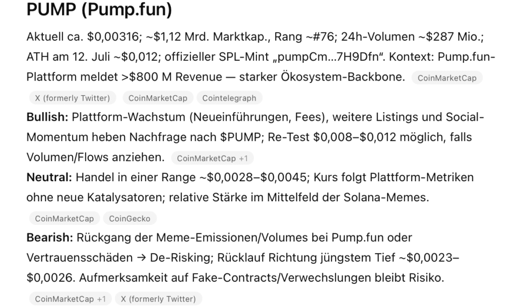 Neue ChatGPT 5 Prognose für SPX6900, PENGU & PUMP: Welches Potenzial in 2025? image 4