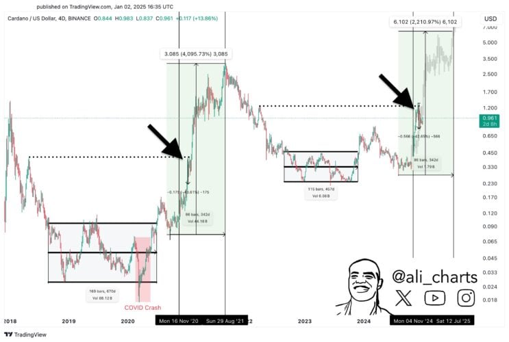 Bitcoin Today 03/01/2025: BTC Trades Above $96K as ADA Continues 12% Rally image 1