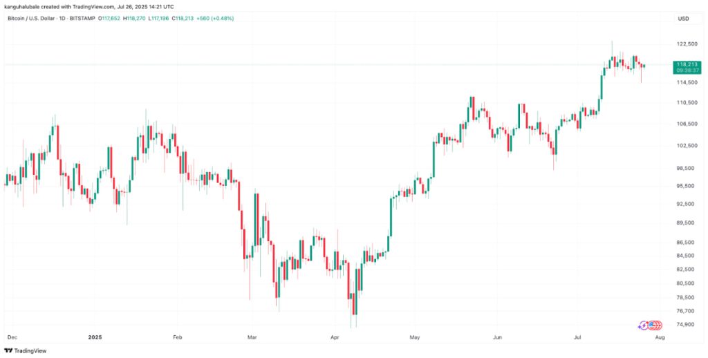 Phe bò Bitcoin “kiểm soát cuộc chơi” khi giá BTC phục hồi lên trên 118.000 USD image 1