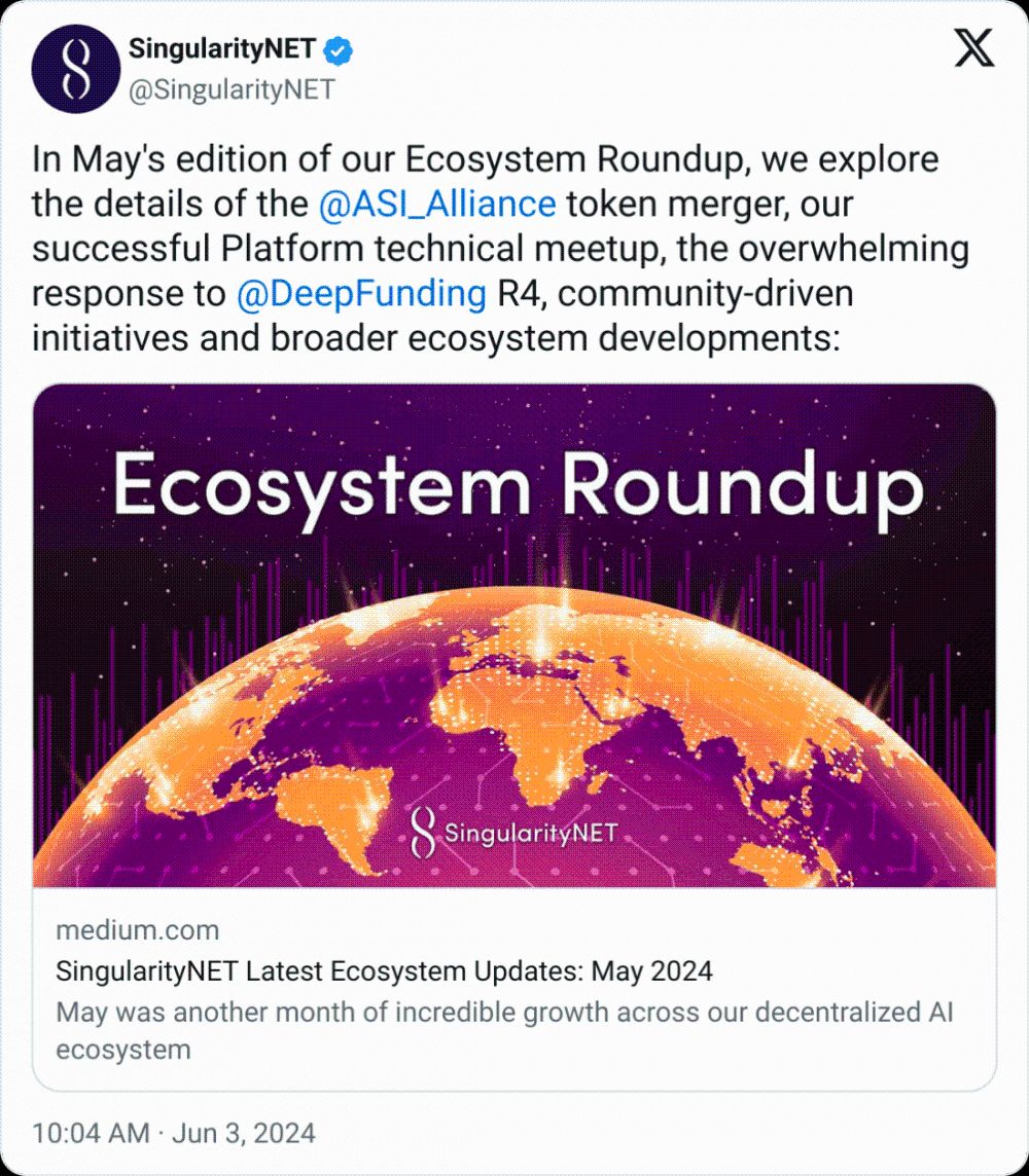 SingularityNET объявляет даты слияния FET, AGIX и OCEAN в один токен ASI image 0