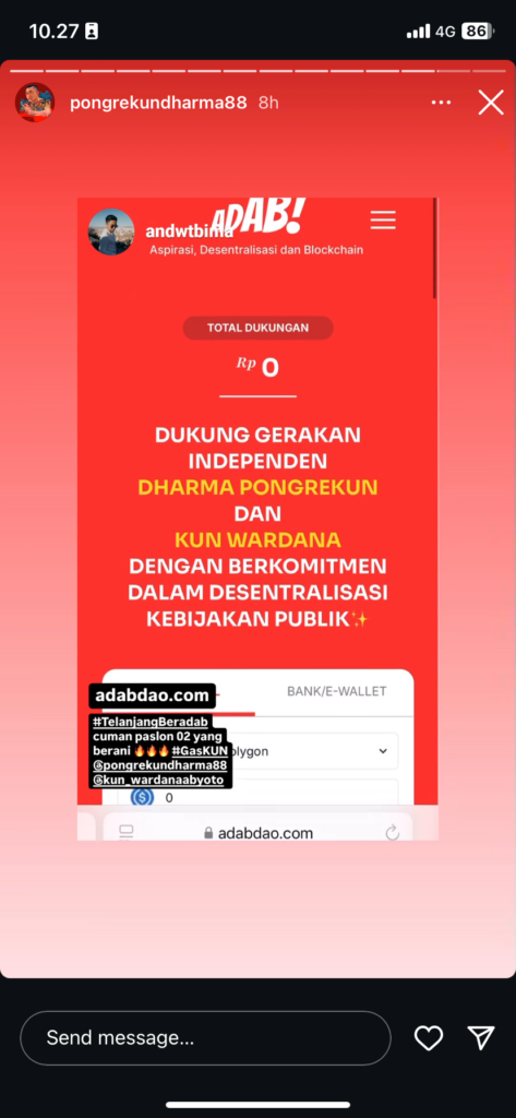 Paslon Cagub DKI Jakarta Ini Luncurkan Platform Donasi Kampanye Menggunakan Kripto! image 0
