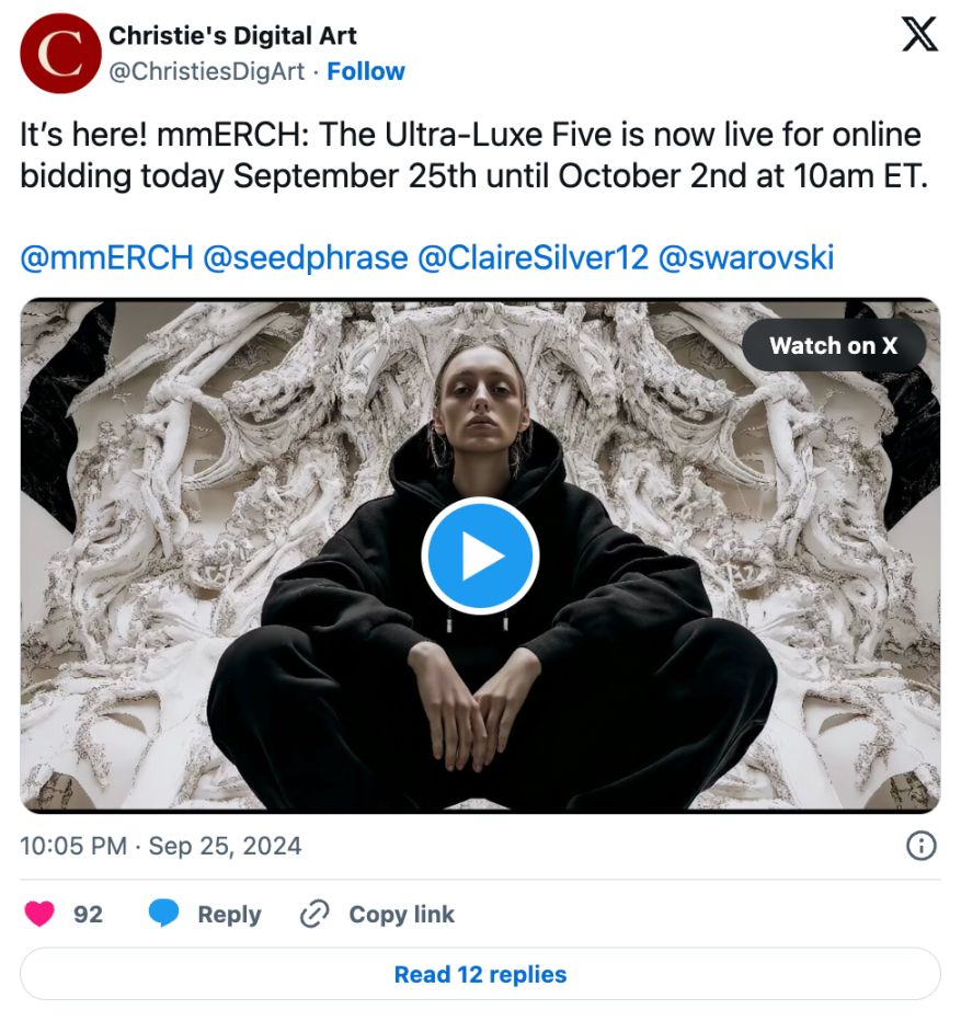 mmERCH 推出与 Seedphrase、施华洛世奇水晶和 Claire Silver 合作的生成式连帽衫 image 8