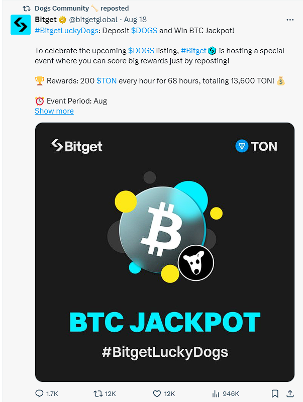TON生态DOGS空投即将来临，市值有望超Notcoin，头部交易所上演抢用户大战 image 4