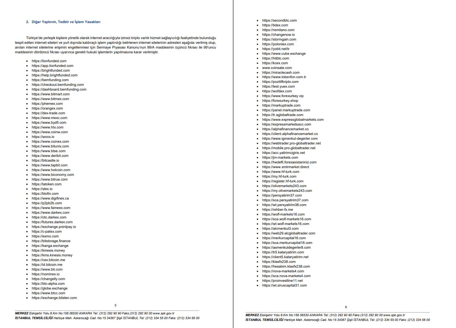 Turkey’s SEC Announced the List – Blocked Access to Cryptocurrency Exchanges with Very Familiar Names image 1