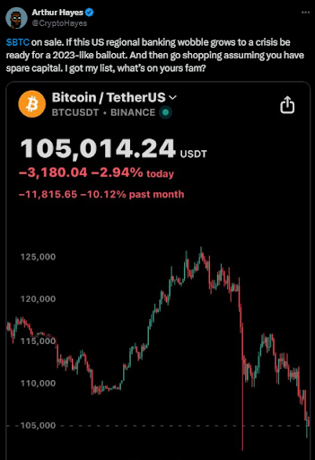 Цена биткойна на пути восстановления после падения ниже $104K? image 0