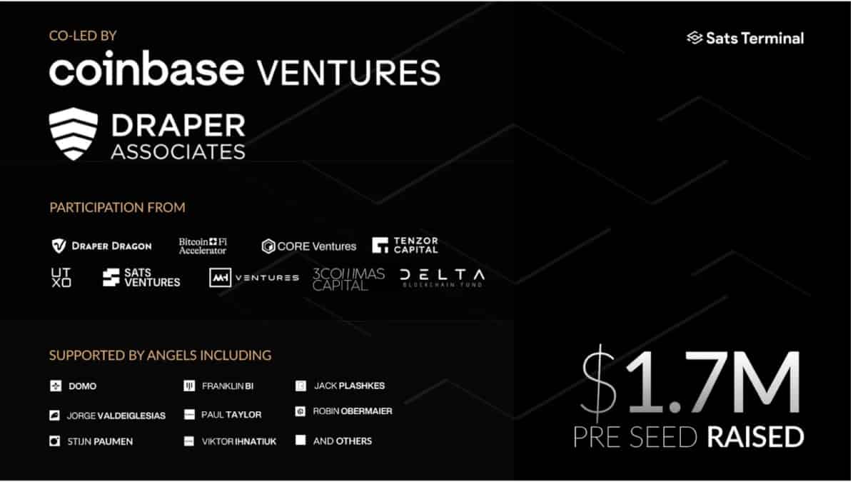 Sats Terminal sammelt 1,7 Millionen US-Dollar zur Vereinfachung und Skalierung von Bitcoin DeFi image 0