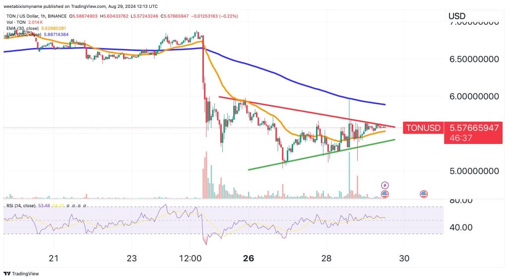 Toncoin On The Path to Recovery With 6% Gains Overnight As Pavel Durov Released On Bail. Can TON Reach $7 This Week? image 1