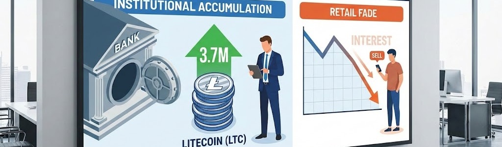Las instituciones acumulan 3.7M de Litecoin mientras se enfría el interés minorista