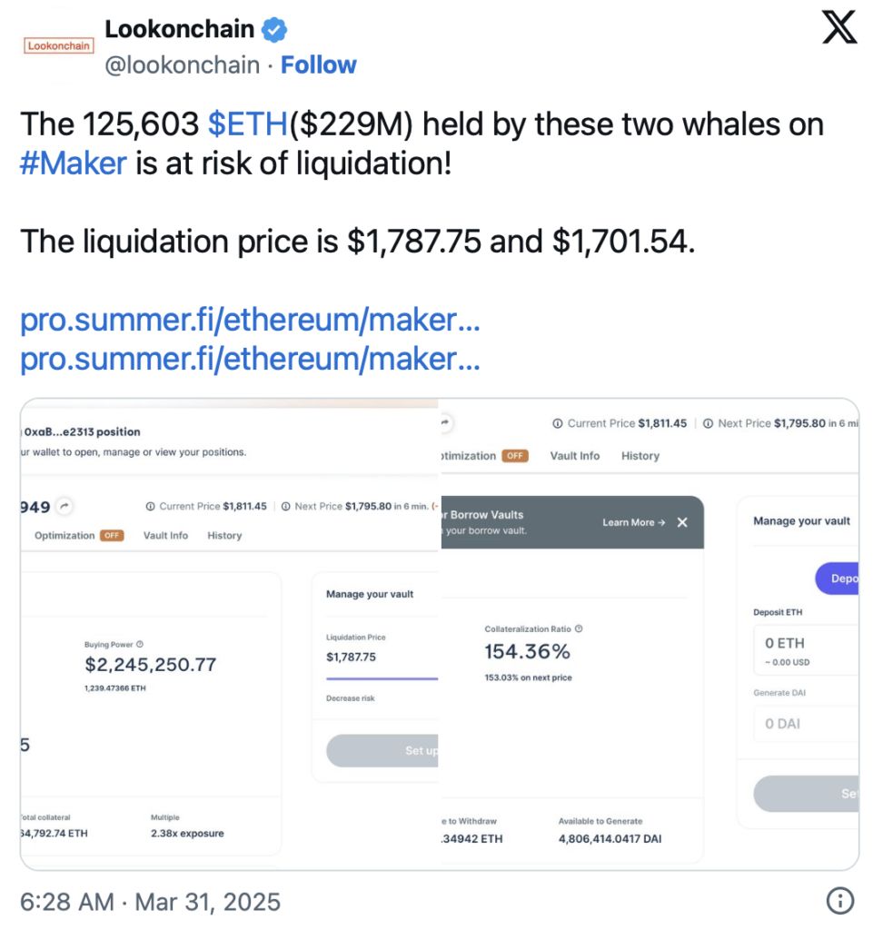 Цена Ethereum опускается ниже отметки $1 800: Восстановится ли ETH или упадет до $1 500? image 1