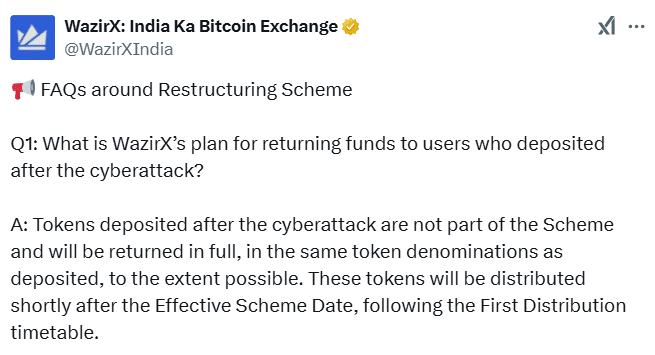 WazirX Users in the Dark Over Post Hack Deposited Funds image 1
