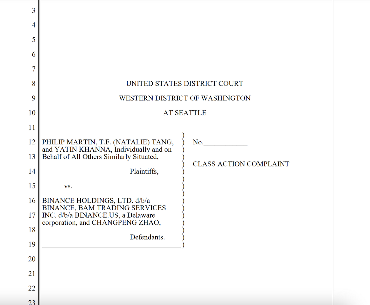 Binance & CZ Must Tackle Fresh Troubles as New Lawsuit Emerges image 1