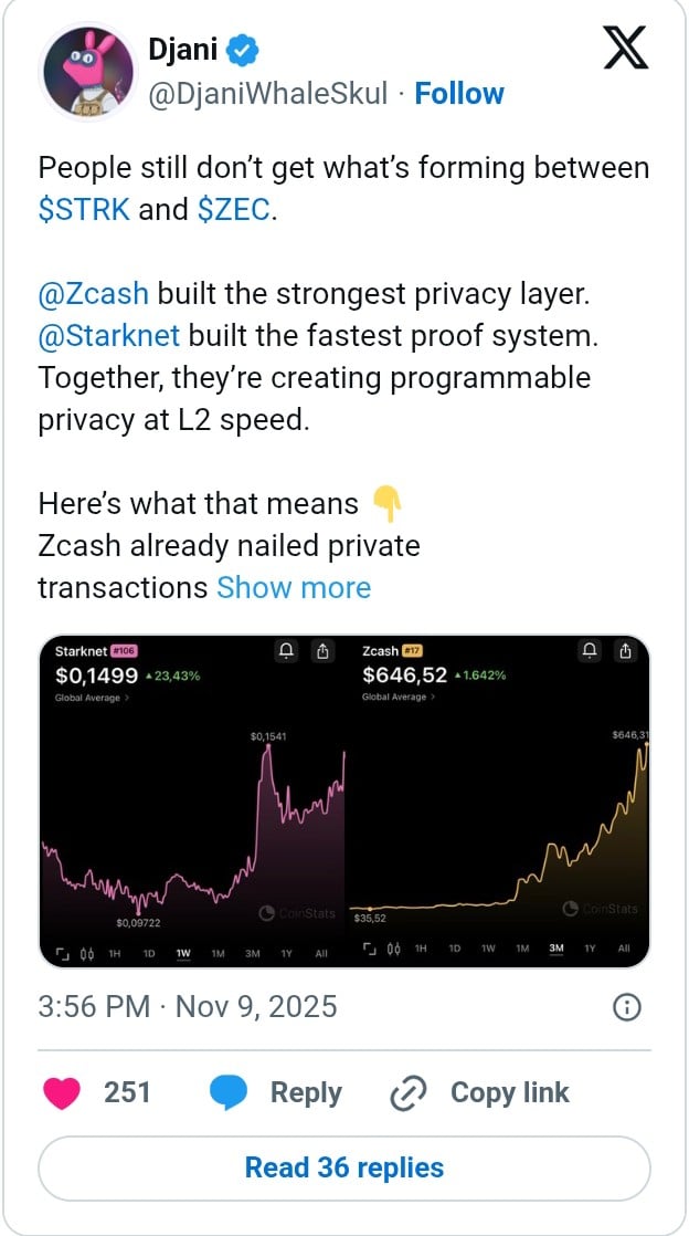 STRK Price Outlook: Zcash Connection Sparks Bullish Breakout for Starknet image 0