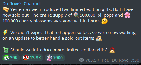 Telegram startet neue Funktion “Geschenke”: Ein Tor zum Handel mit NFTs image 1