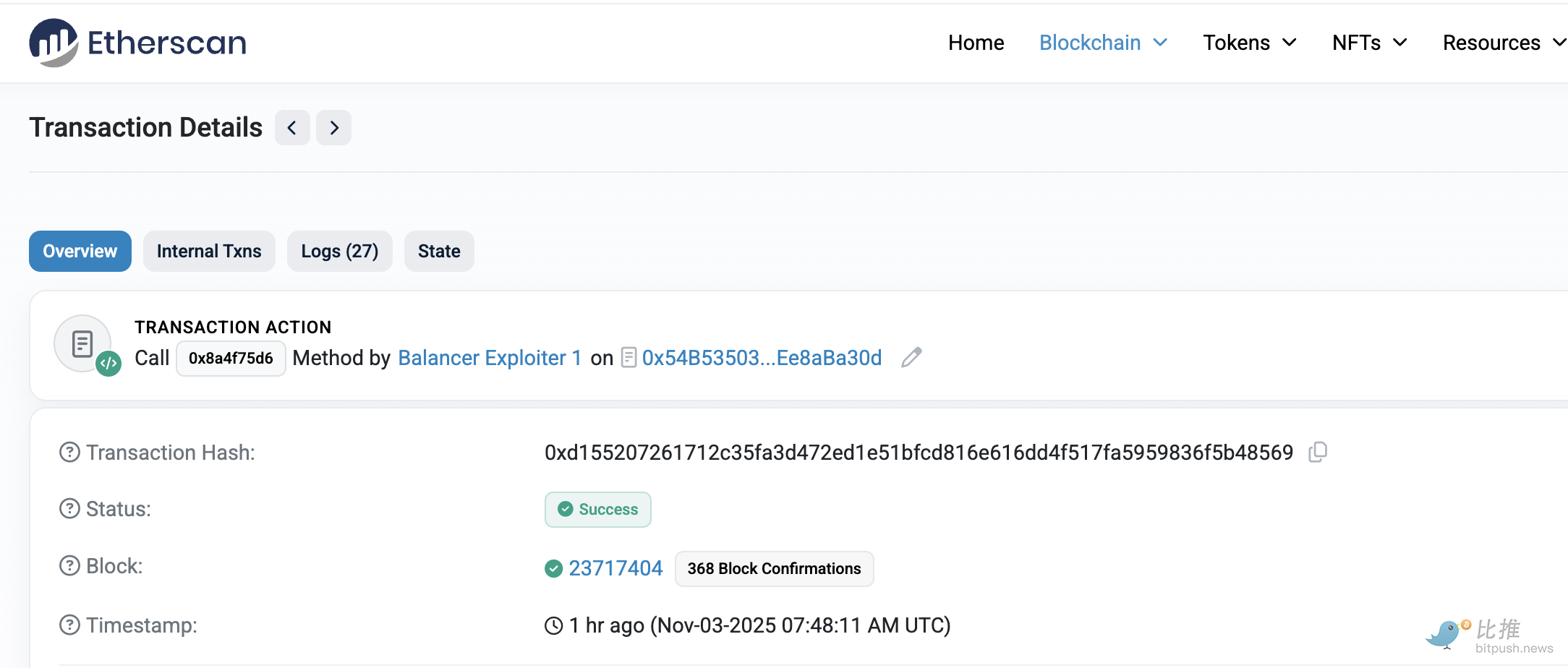 ¡Otra crisis en DeFi! Balancer fue hackeado por más de 116 millones de dólares y las pérdidas siguen aumentando. image 0