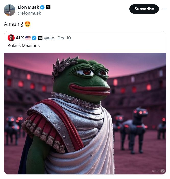 7 Respons Elon Musk terhadap Gambar AI Pepe the Frog image 3