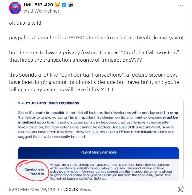 Новый стейблкоин PayPal на Solana будет предлагать «конфиденциальные переводы» image 0