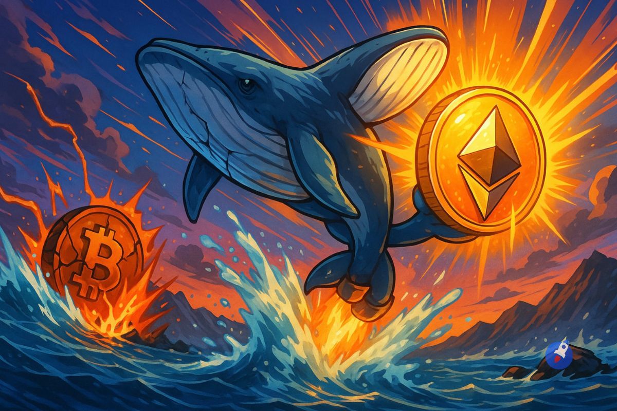 Une baleine effectue une rotation massive de $435 millions depuis Bitcoin vers Ethereum image 0