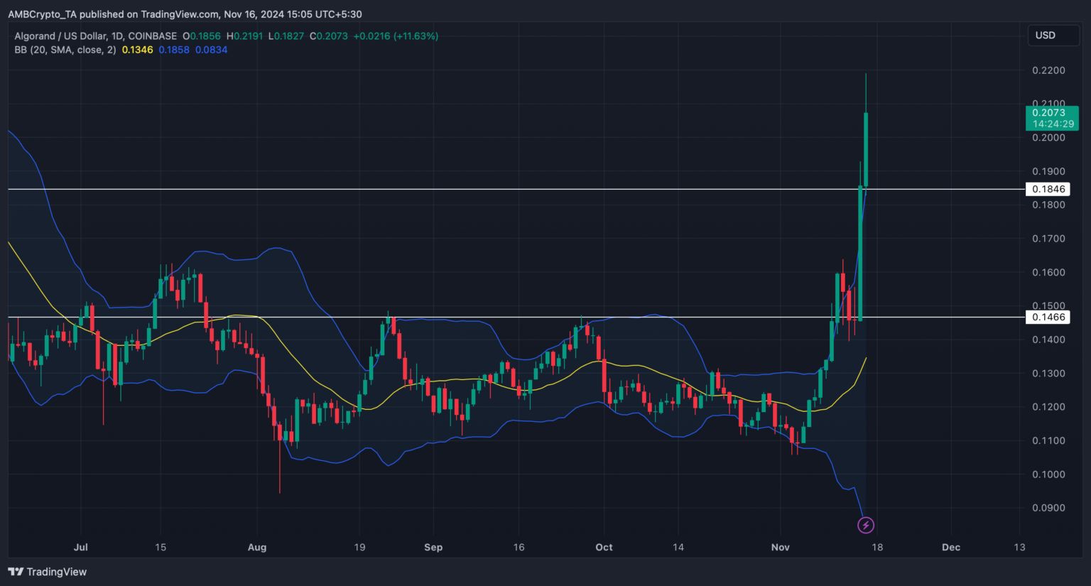 Tin vắn Crypto 17/11: Bitcoin xuất hiện tín hiệu chạm đỉnh cùng tin tức XRP, ALGO, TON, ETC, BONK, NFT image 3