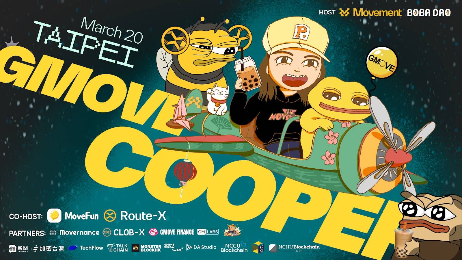 GMove Cooper: Movement’s APAC Tour 2025 巡回活动台北站登场，聚焦主网上线、MoveDrop & 全球大使计划