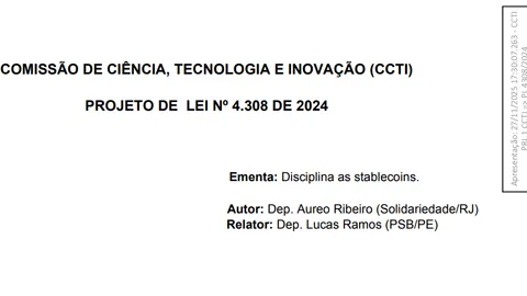 Fim da privacidade: parecer em novo Projeto de Lei manda identificar todos usuários de stablecoins e exige lastro segregado