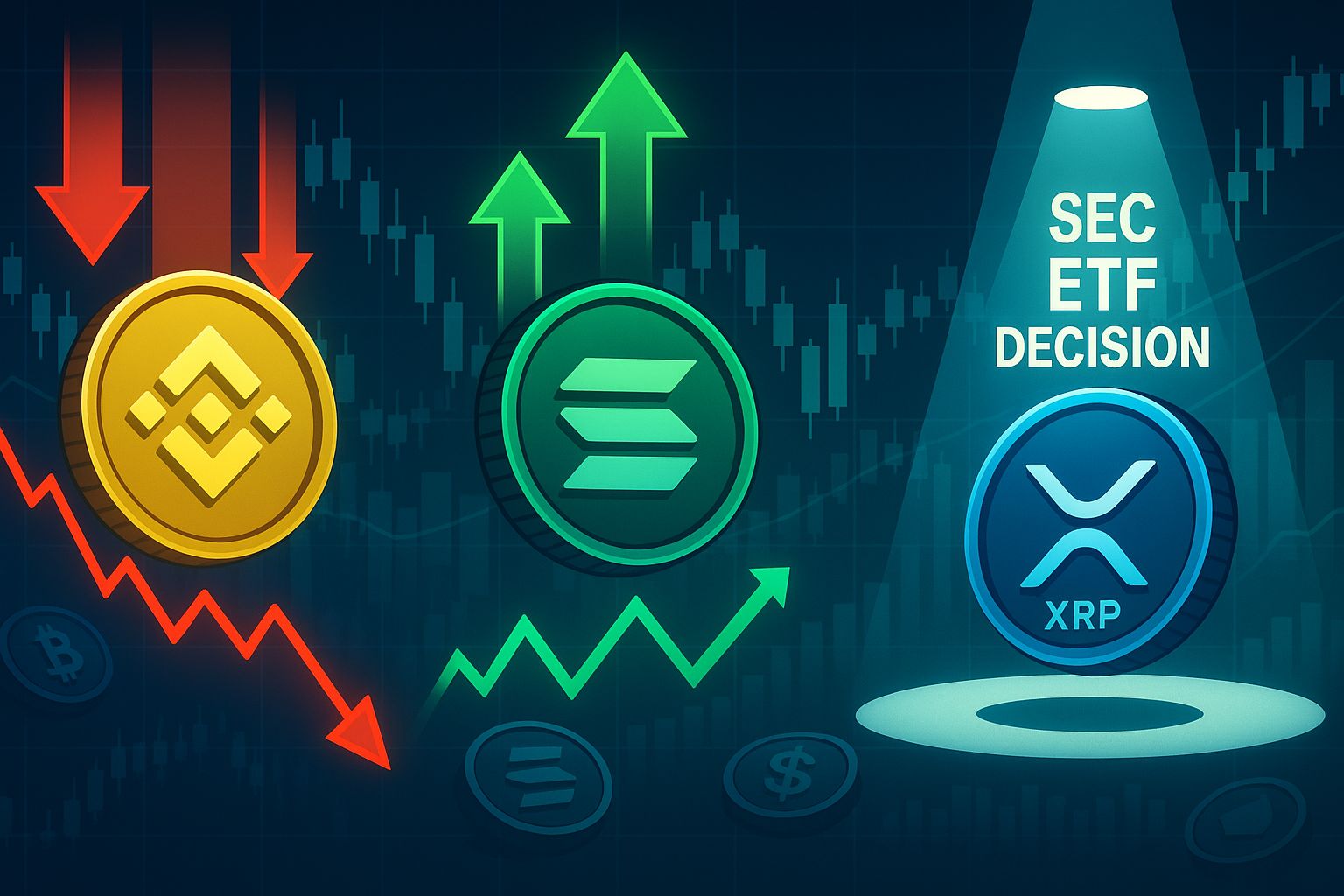 Crypto wrap : BNB plonge de 10 % alors que SOL teste 200 $ ; Mises à jour des ETF XRP
